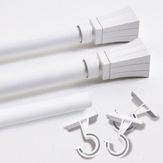 알뜨리 프리미엄 커튼봉 6자 체스, 화이트