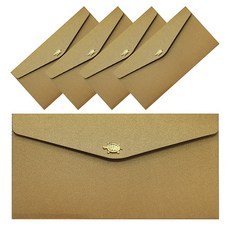 Cherish 3D 黃金烏龜 無病長壽 信封, 5個, 金色