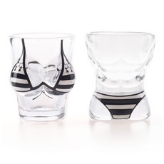 MEO 男女款比基尼燒酒杯2件組, 黑色, 1套
