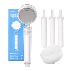 miso lab 過濾淋浴器+雜質過濾器 3入+過濾蓮蓬頭, 1組