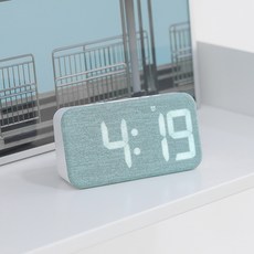 mooas Cozy 布料 LED 桌鐘, 深綠色