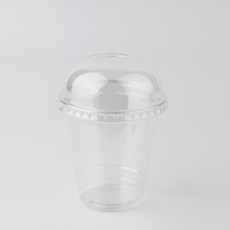 PET冰杯 7.8 x 8.2cm 50入 + 有孔圓頂蓋 7.8 x 2.9cm 50入 套組, 1套