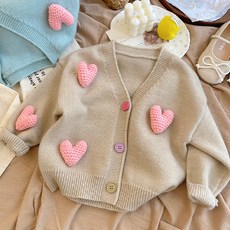 GOINGKIDS 兒童款立體愛心針織外套