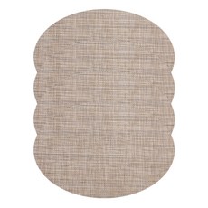 橢圓形桌墊 4入, 牛仔米色, 45 x 30 厘米