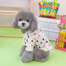 PASTEL PET 寵物冬季圖案連帽衫, 象牙白