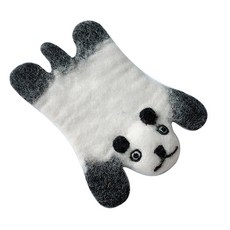 動物角色毛氈裝飾杯墊 01, 混合顏色, 1個