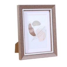 엠제이 마카롱 라인 심플 액자 프레임, 브라운