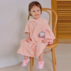 IAMBEBE 兒童款Hello Animal超細纖維連帽浴袍