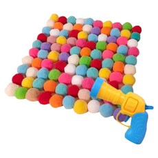 PETSMON 貓咪毛球發射槍玩具 + 100顆球, 隨機出貨, 1套