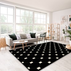 이정데코 클래식 타일 사계절 러그 카펫