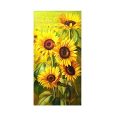 大型直式向日葵鑽石畫DIY套組 70 x 120 cm, 混合顏色, 1套