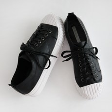 러블리슈즈 활력업 가죽 통굽 스니커즈 2cm