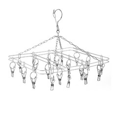 GAPANG 多用途洗衣夾曬衣架 20夾 02號 TOYA011, 銀色, 1個