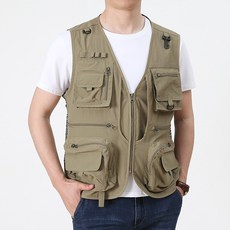 엘쏘 옴므 캐주얼 아웃도어 메쉬 멀티포켓 디자인 낚시 작업조끼