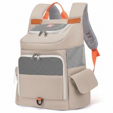 둥둥펫 반려동물 이동 위로여는 메쉬 커들백팩, 베이지, 1개