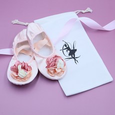 Bidangil 女童芙蘿莉亞芭蕾舞鞋 + 鞋袋套組