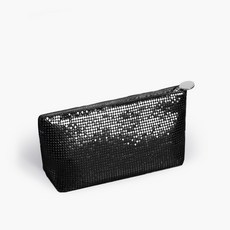 BLANC BLACK 亮面褶皺收納包