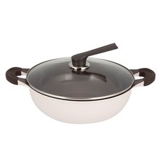 FOUR SEASONS 韓國產Infinity電磁爐適用鑄鐵雙耳炒鍋, 36cm, 1個