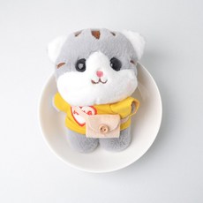 그레이 고양이 키링, 옐로우, 1개