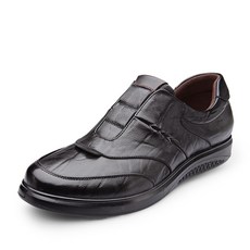 Bonin 男士天然牛皮超輕柔韌前綁帶休閒鞋 YG027BK