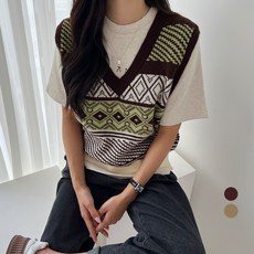 2nd Ground 女款混合圖案針織背心