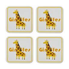 可愛動物珪藻土杯墊 B29, 款式 4, 4個