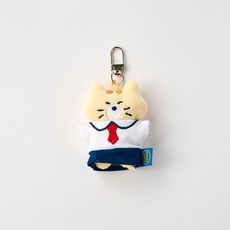 버터 밀크캣스쿨 치즈괭 미니 키링, 옐로우, 1개, 7cm