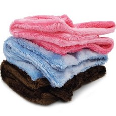 鸚鵡絨毛毯 3件組, 1套, 粉色 + 藍色 + 咖色