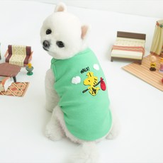Peanuts 狗狗 Parisdog Witty T恤, 薄荷綠