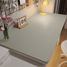마켓플랜 가죽 가구 테이블 방수매트, 라이트그레이, 140x80cm, 1개