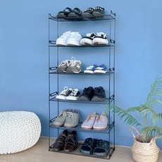 模組化DIY積木鞋架 12雙 L 5入 + 底板組合, 1套, 黑色