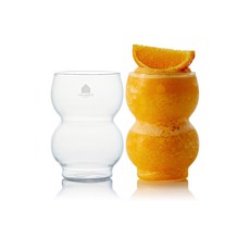 CASA MUUTTI 雙層玻璃單壁造型杯 320ml, 2入, 透明