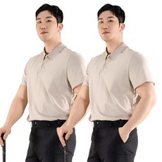 씨티라이프카멜 남녀공용 퀵드라이 반팔 기능성 카라티 2p