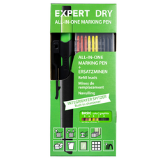 EXPERT 多合一記號筆 + BASIC 替芯 紅色 3入 + 黃色 3入 + 黑色 4入 套組, 1組