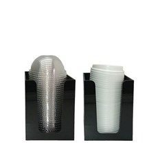 杯子、杯蓋收納架 小款, 1個, 黑色