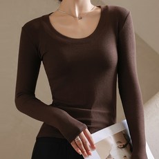 모이르벨라 여성용 슬림핏 이너 긴팔 티셔츠