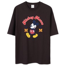 벤힛 남녀공용 통기성 디즈니 미키 오버핏 반팔티셔츠 DNMKOM1015F