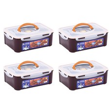 Living Sunday 手提式泡菜密封保鮮盒, 3L, 4個