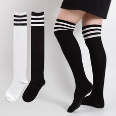 시너싹스 여성용 클래식 링글 니하이 삭스 2켤레
