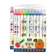 Pinkfoot 胡蘿蔔朋友圖案螢光筆 10色組, 2組, 混色