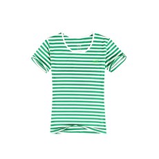 男路女式條紋丹加拉簡約短袖 T恤 #W6105