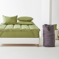 La Pomme Norvik床墊+收納袋組, 橄欖綠 (上衣)