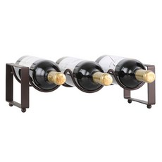 Steadial 復古青銅3孔紅酒架, 單一顏色, 1個