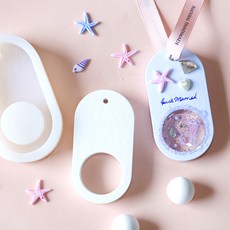 ANGLE THING 長橢圓形 圓形 1孔 矽膠模具 2入, 單一顏色