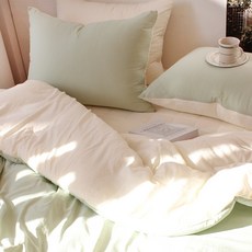 LucidSleep 韓國製 柔軟 Dear My 雙面水洗玉米棉鋪棉被套組