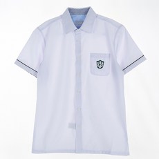 校服Mall袖線條立領校服襯衫