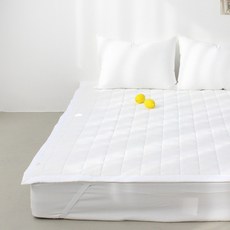루시드슬립 국내산 부드러운 아멜리 워싱 고정밴딩 침대패드, 멜로우 화이트