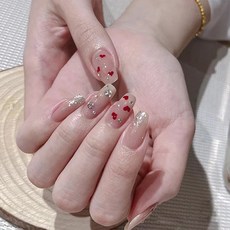 Maket Gamseong 甜美水晶美甲片, NO.7, 2個