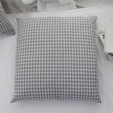 Beau Monde 韓國製造 30支棉紗染四季坐墊套, Petit格紋 風暴灰色