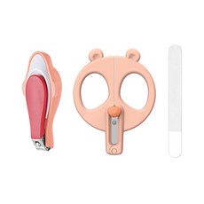 바우마켓 데일리 케어 유아 손톱관리 3종 세트, 핑크, 1세트